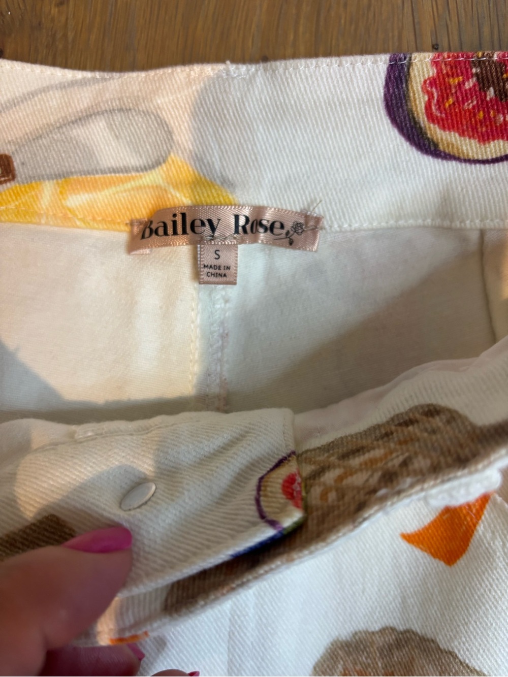 Bailey Rose Bon Appetite Printed Wide-Leg Pants - Picture 3 of 4